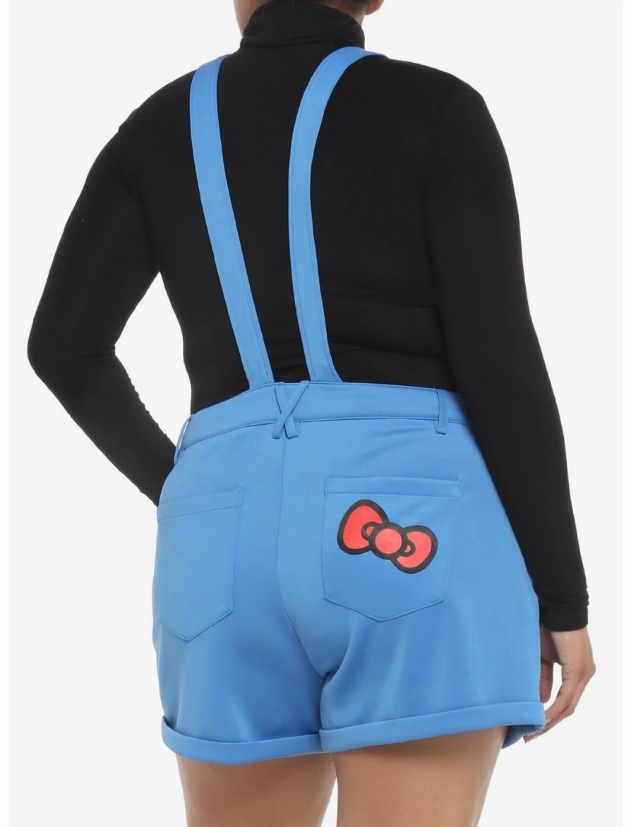 Bottoms * | Hunivers Hello Kitty Blue Shortalls Plus Size