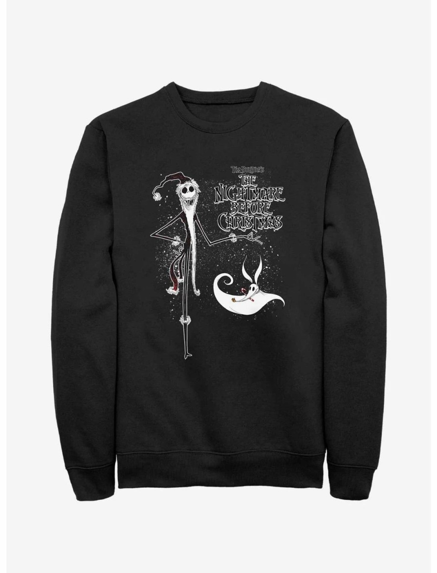 Sweaters And Cardigans * | Null Disney The Nightmare Before Christmas Santa Jack And Zero Sweatshirt