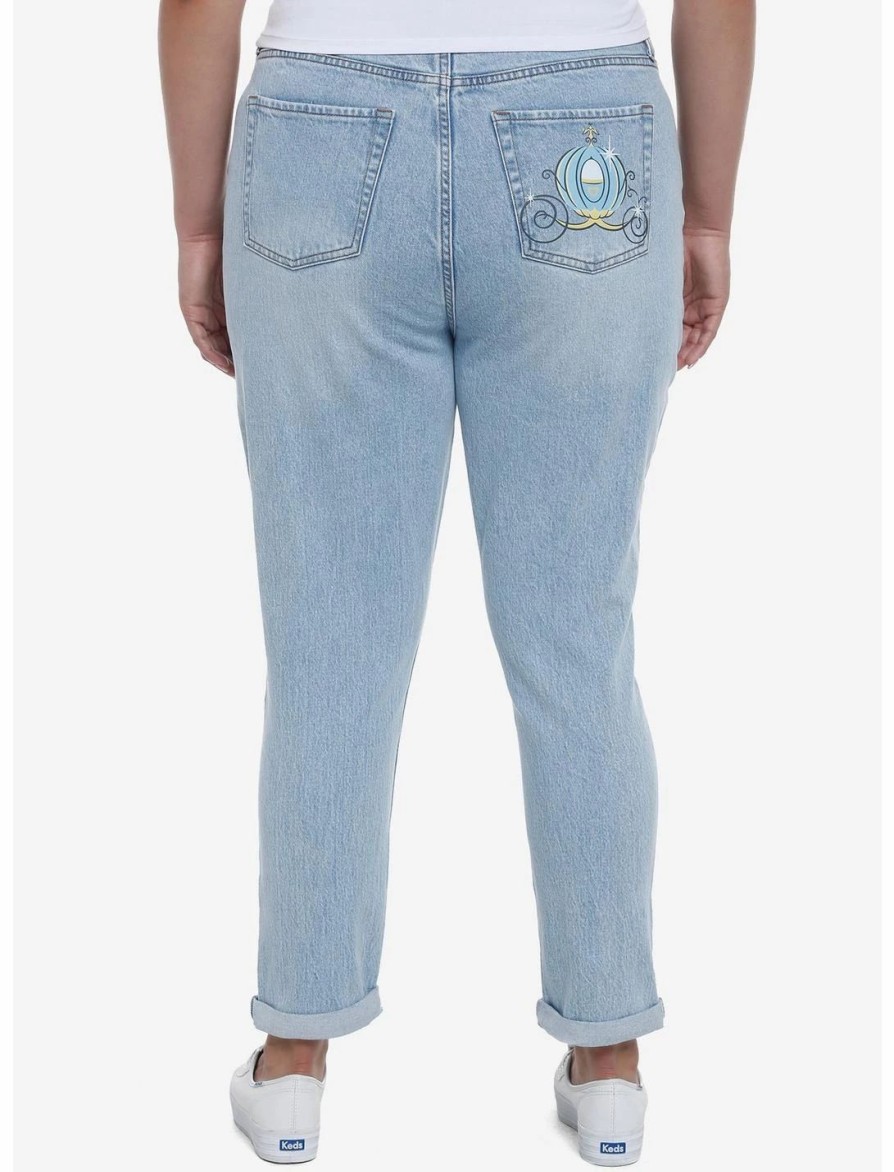 Bottoms * | Hunivers Disney Cinderella Friends Mom Jeans Plus Size