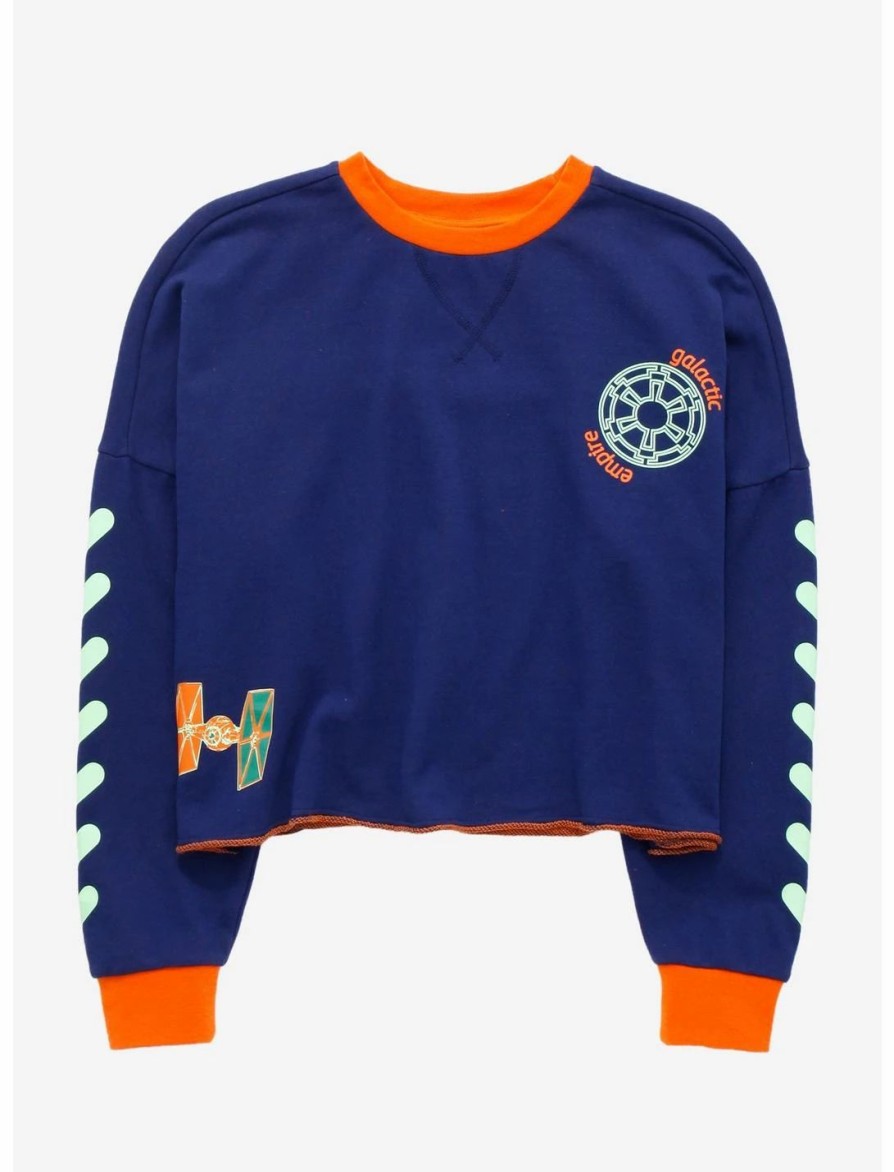 Sweaters And Cardigans * | Hunivers Her Universe Star Wars Galactic Empire Neon Sweatshirt Her Universe Exclusive