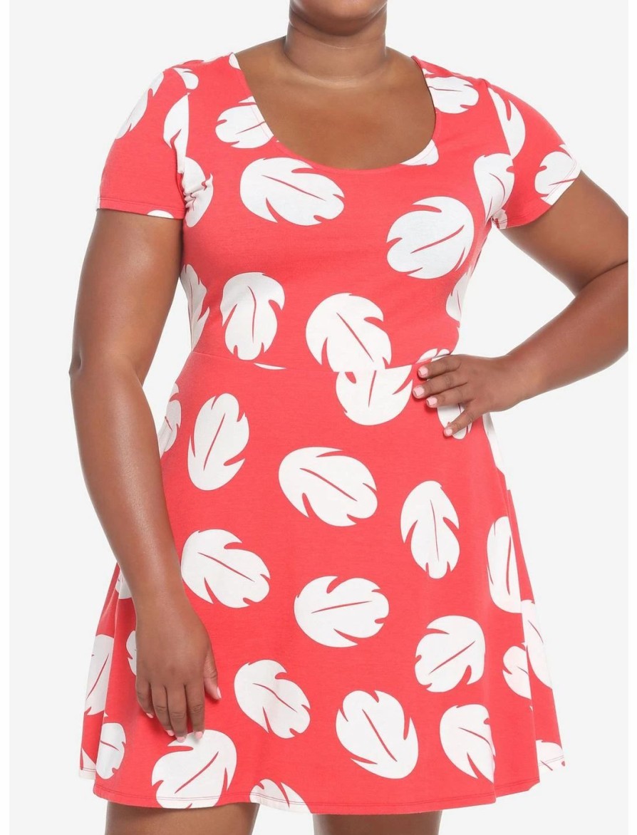 Dresses * | Hunivers Disney Lilo & Stitch Skater Dress Plus Size