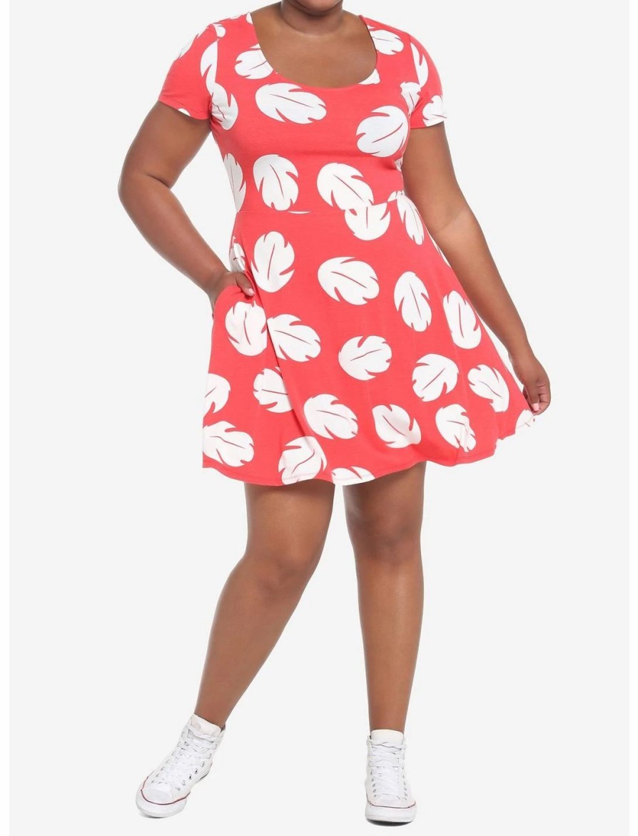 Dresses * | Hunivers Disney Lilo & Stitch Skater Dress Plus Size