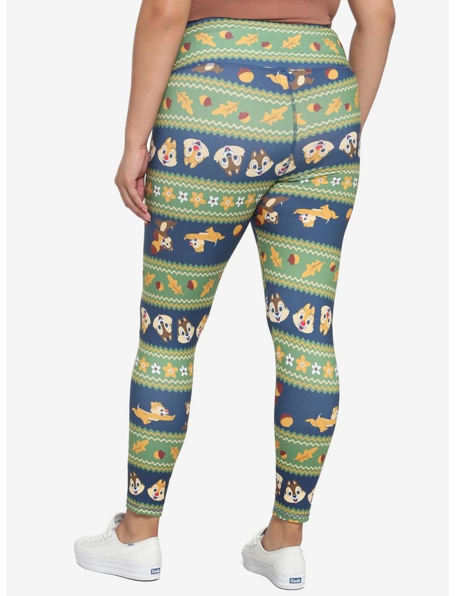 Bottoms * | Hunivers Disney Chip 'N Dale Fair Isle Leggings Plus Size