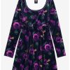 Dresses * | Hunivers Disney Villains Floral Icons Dress