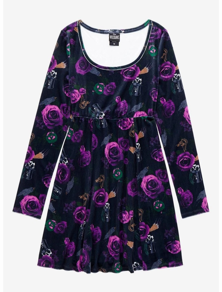 Dresses * | Hunivers Disney Villains Floral Icons Dress