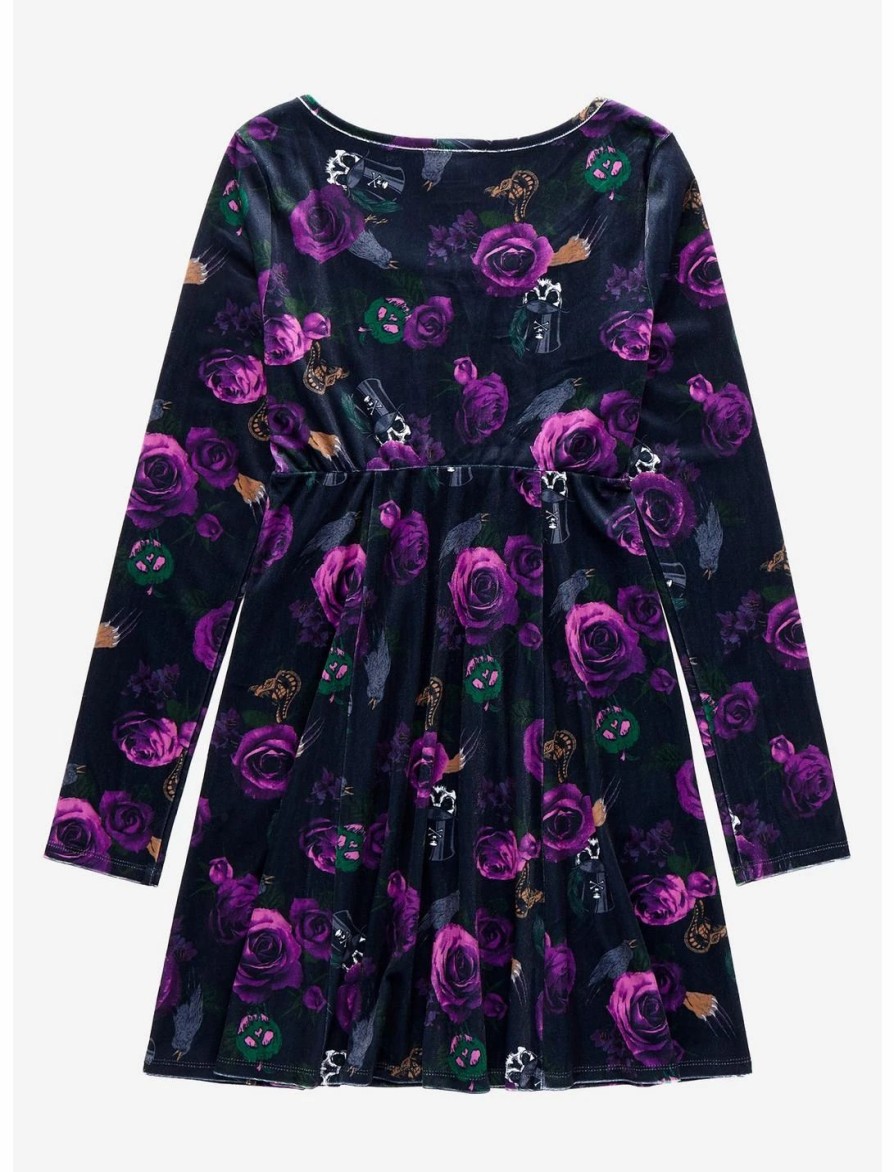 Dresses * | Hunivers Disney Villains Floral Icons Dress