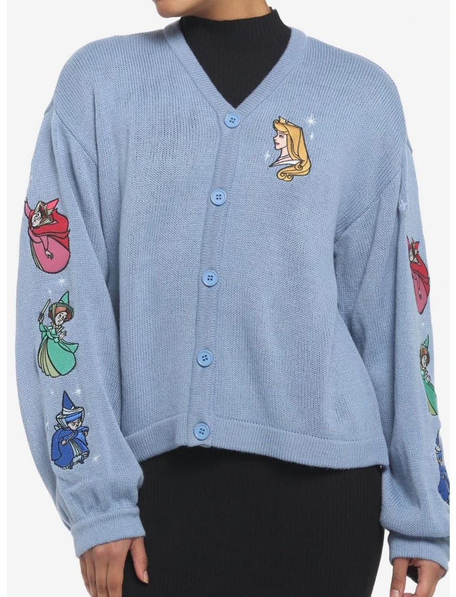 Sweaters And Cardigans * | Hunivers Disney Sleeping Beauty Aurora & Fairies Skimmer Cardigan