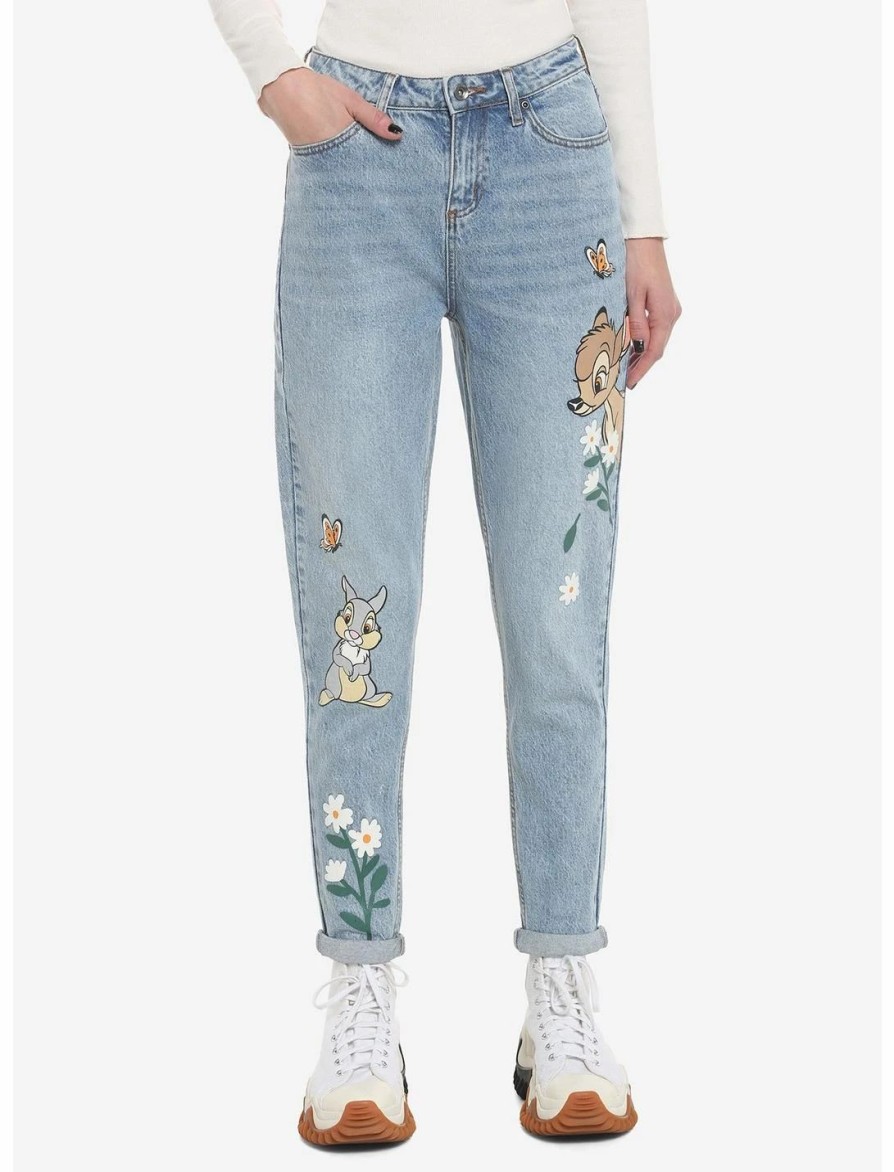 Bottoms * | Hunivers Disney Bambi & Thumper Mom Jeans