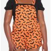 Bottoms * | Hunivers Orange & Black Bat Shortalls Plus Size