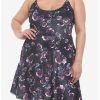 Dresses * | Hunivers Dark Rose Velvet Cami Dress Plus Size