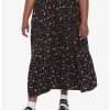 Bottoms * | Null Mushroom Tiered Button-Front Midi Skirt Plus Size