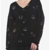 Sweaters And Cardigans * | Hunivers Her Universe Star Wars Silver Icons V-Neck Sweater Plus Size