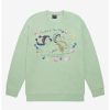 Sweaters And Cardigans * | Ourunvrs Our Universe Studio Ghibli Castle In The Sky Sheeta & Pazu Floral Sweatshirt