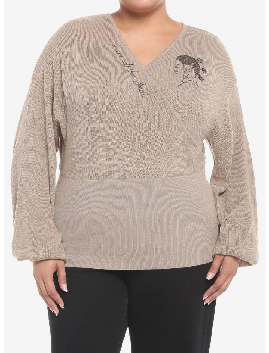 Sweaters And Cardigans * | Hunivers Her Universe Star Wars Rey Wrap Knit Sweater Plus Size