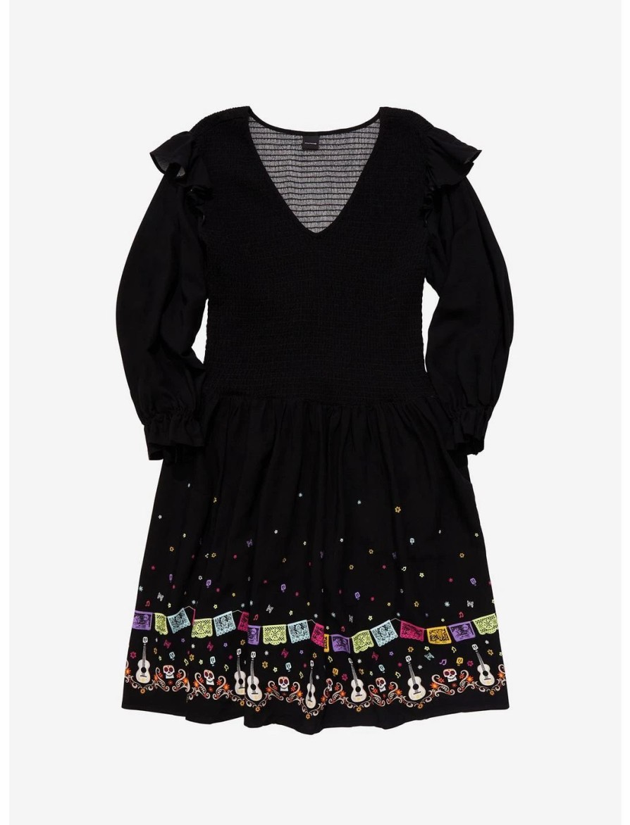 Dresses * | Hunivers Disney Pixar Coco Guitars & Icons Dress Plus Size