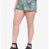 Bottoms * | Hunivers Her Universe Disney Tinker Bell Green Tie-Dye Soft Shorts Plus Size