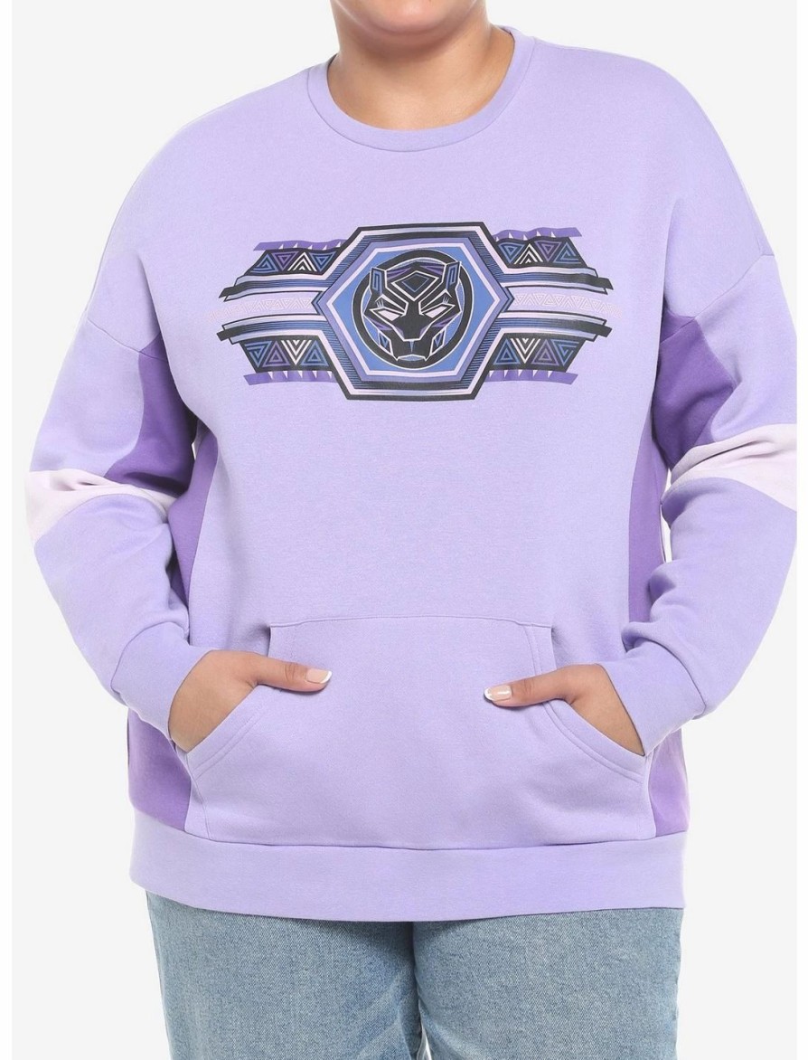 Hoodies And Sweatshirts * | Hunivers Her Universe Marvel Black Panther: Wakanda Forever Color-Block Sweatshirt Plus Size