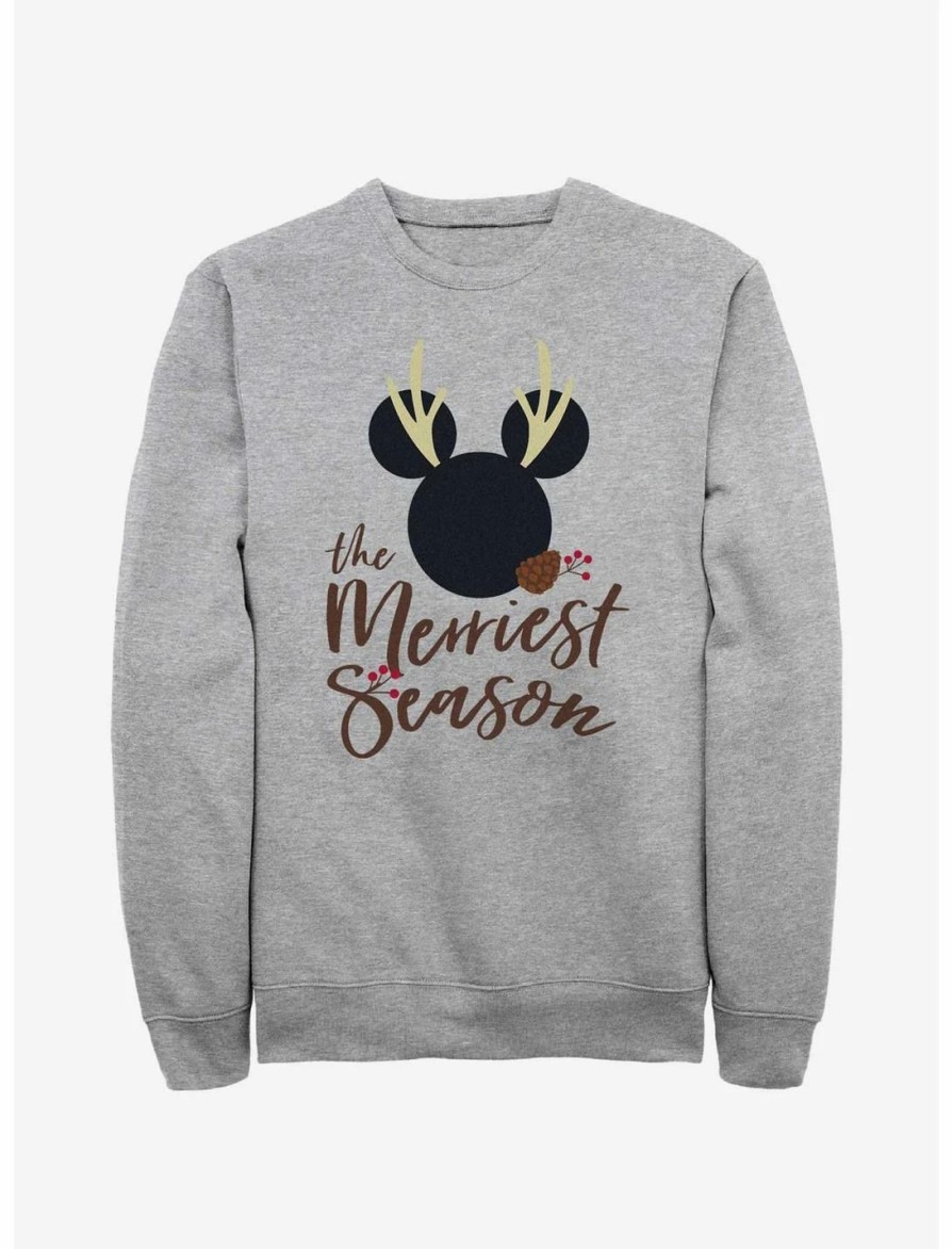 Sweaters And Cardigans * | Null Disney Mickey Mouse Merriest Season Sweatshirt