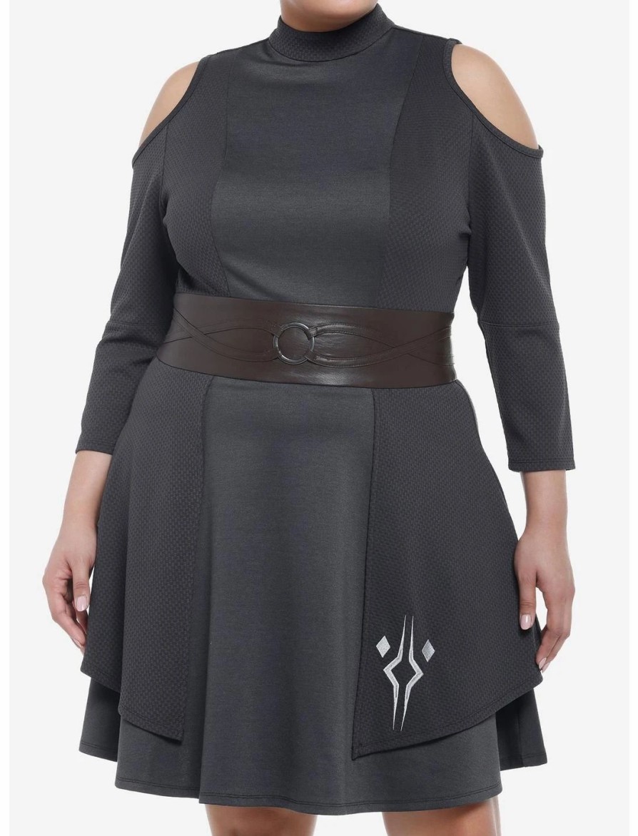 Dresses * | Hunivers Her Universe Star Wars The Mandalorian Ahsoka Cold Shoulder Dress Plus Size