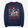 Sweaters And Cardigans * | Null Marvel Captain America Christmas Sweatshirt