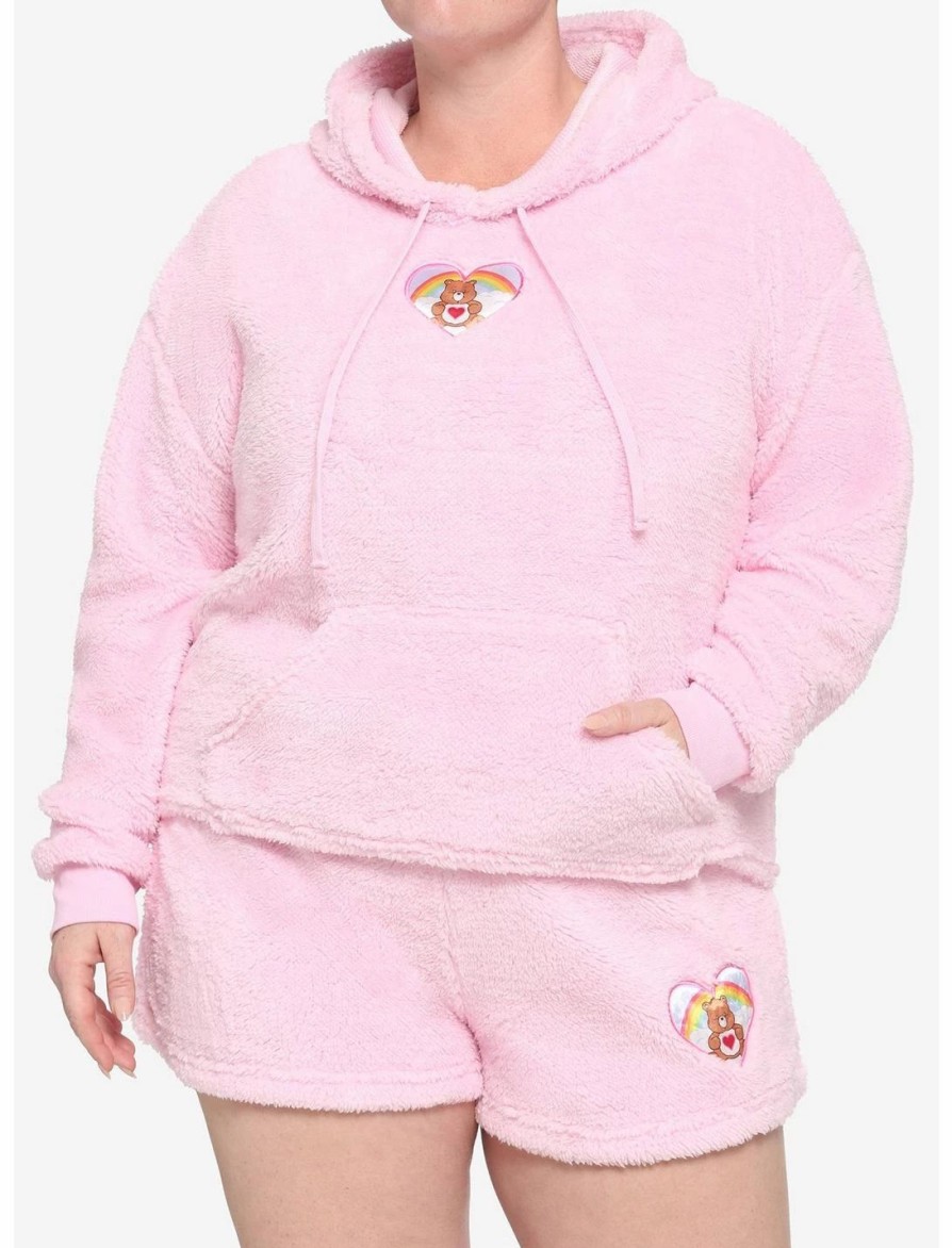 Hoodies And Sweatshirts * | Hunivers Care Bears Tenderheart Bear Fuzzy Skimmer Hoodie Plus Size