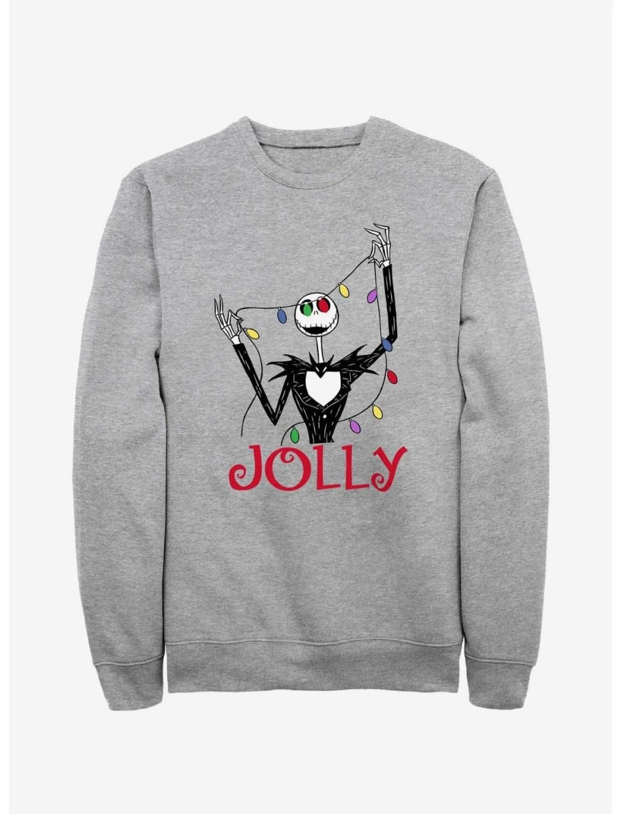 Sweaters And Cardigans * | Null Disney The Nightmare Before Christmas Jack Jolly Lights Sweatshirt