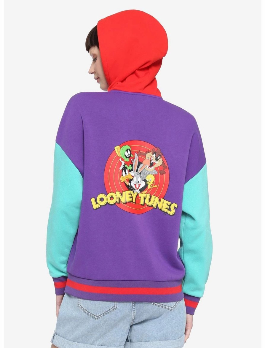 Hoodies And Sweatshirts * | Hunivers Looney Tunes Color-Block Hoodie