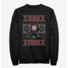 Sweaters And Cardigans * | Null Marvel Black Widow Ugly Christmas Sweatshirt