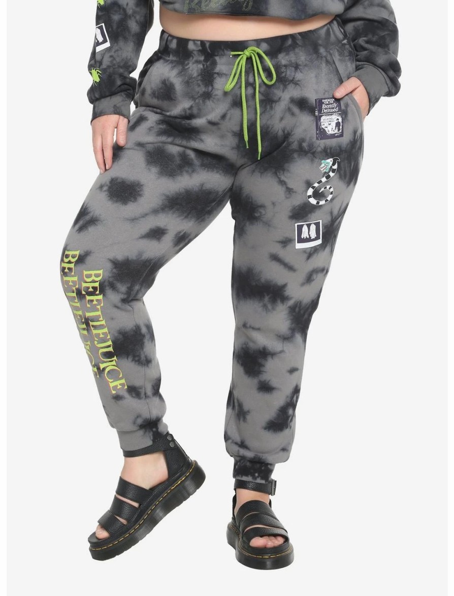 Bottoms * | Hunivers Beetlejuice Icons Tie-Dye Sweatpants Plus Size