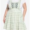 Dresses * | Hunivers Her Universe My Neighbor Totoro Gingham Pinafore Skirtall Plus Size