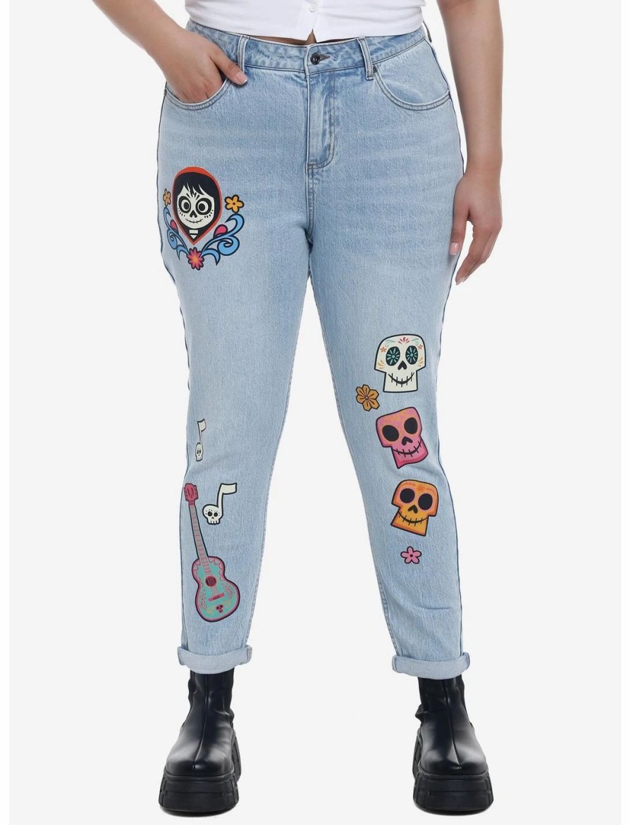 Bottoms * | Hunivers Disney Pixar Coco Mom Jeans Plus Size