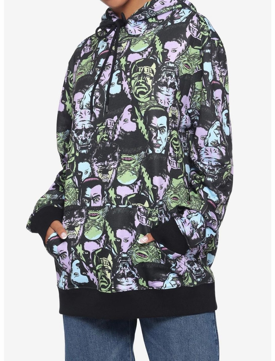 Sweaters And Cardigans * | Ourunvrs Universal Monsters Faces Hoodie