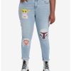 Bottoms * | Hunivers Her Universe Star Wars The Mandalorian Faces Mom Jeans Plus Size