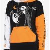 Hoodies And Sweatshirts * | Hunivers The Nightmare Before Christmas Color-Block Hoodie