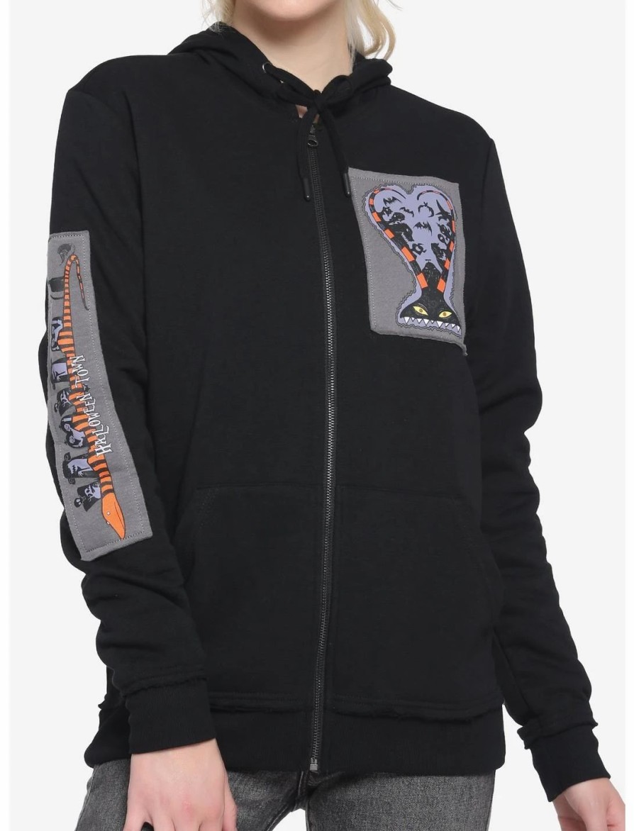 Hoodies And Sweatshirts * | Hunivers The Nightmare Before Christmas Patches Zip-Up Hoodie