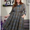 Dresses * | Hunivers Her Universe Outlander Tartan Plaid Swing Dress Plus Size