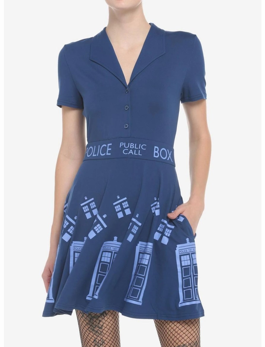 Dresses * | Hunivers Her Universe Doctor Who Tardis Retro Dress