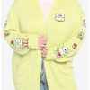 Sweaters And Cardigans * | Hunivers Kerropi Flowers Open Cardigan Plus Size