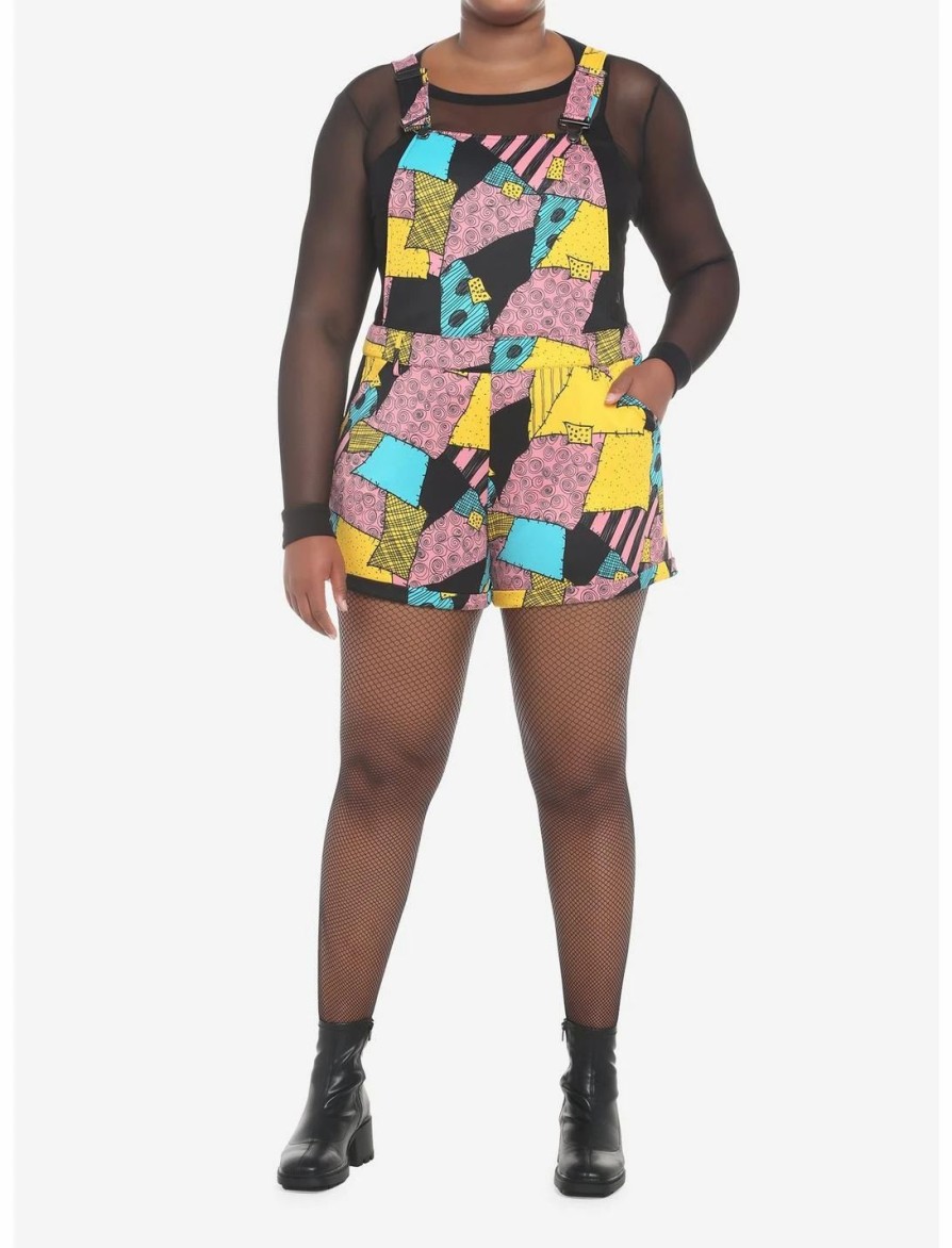 Bottoms * | Hunivers The Nightmare Before Christmas Sally Shortalls Plus Size