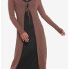 Sweaters And Cardigans * | Null Brown Textured Tie-Front Duster