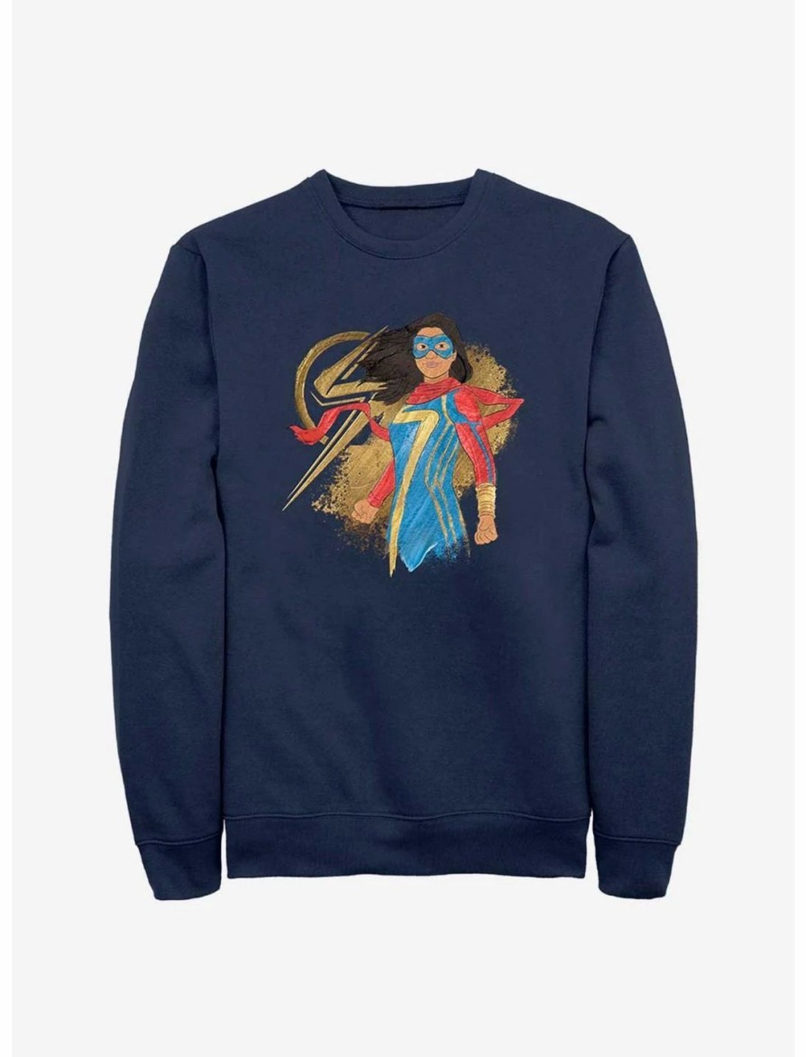 Sweaters And Cardigans * | Null Marvel Ms. Marvel Portrait Sweatshirt