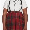 Bottoms * | Hunivers Harry Potter Gryffindor Pleated Suspender Skirt Plus Size