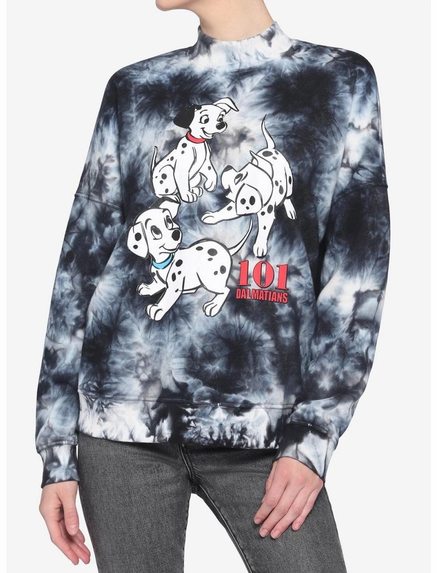 Sweaters And Cardigans * | Hunivers Disney 101 Dalmatians Tie-Dye Sweatshirt