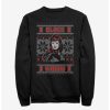 Sweaters And Cardigans * | Null Marvel Black Widow Ugly Christmas Sweatshirt