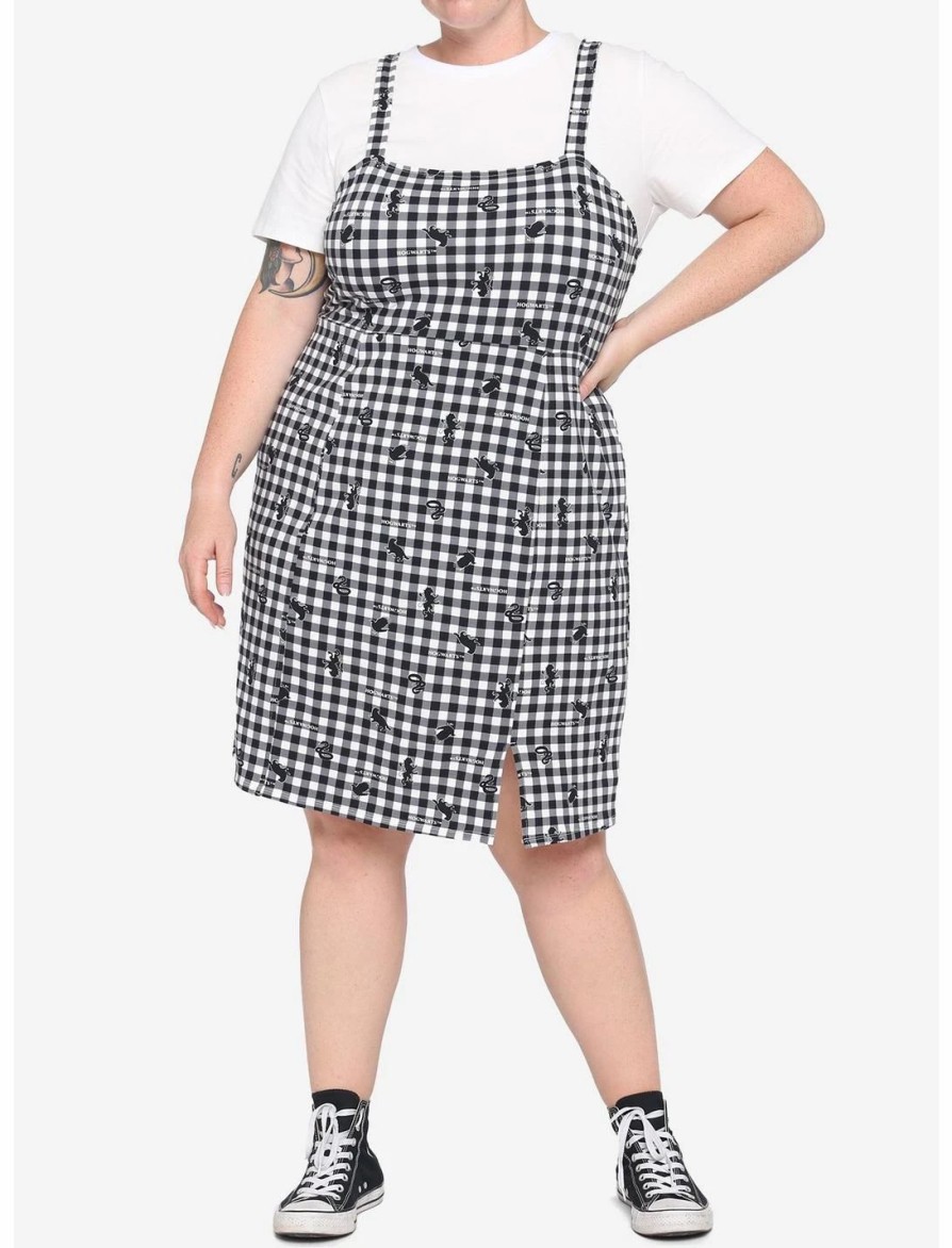 Dresses * | Hunivers Harry Potter Plaid Dress Plus Size