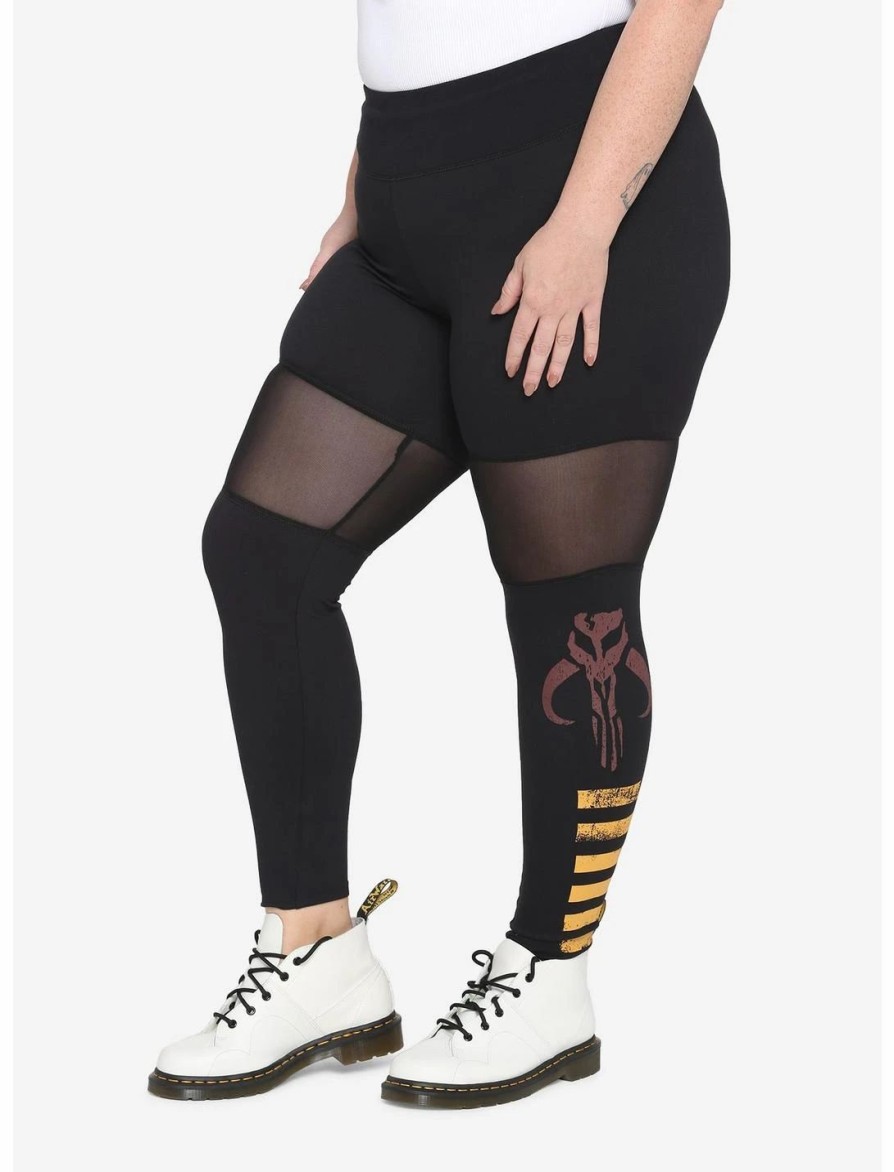 Bottoms * | Hunivers Her Universe Star Wars Boba Fett Mesh Leggings Plus Size