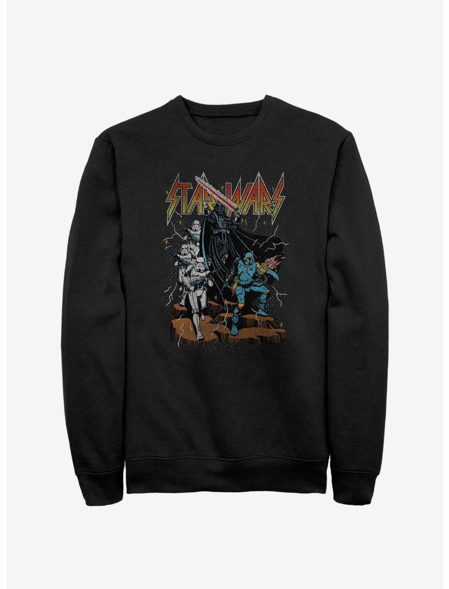 Sweaters And Cardigans * | Null Star Wars Metal Band Logo Sweatshirt