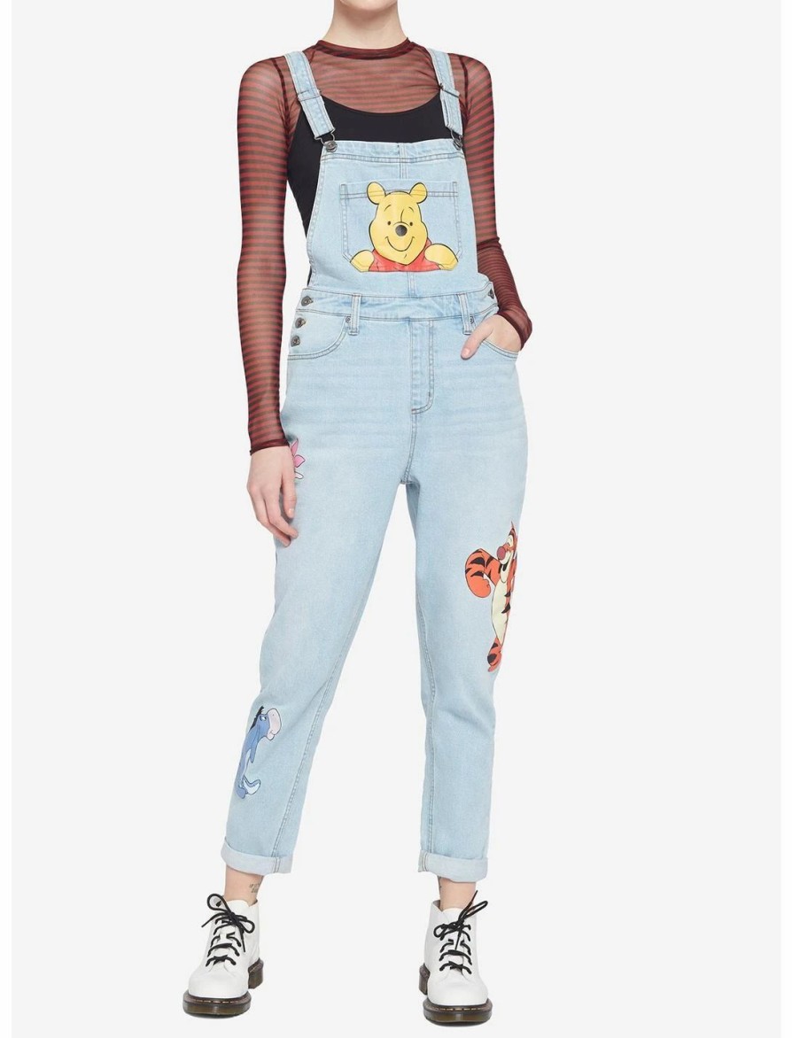 Bottoms * | Hunivers Disney Winnie The Pooh Mom Jean Overalls