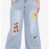 Bottoms * | Hunivers Disney Winnie The Pooh Characters Straight Leg Jeans Plus Size