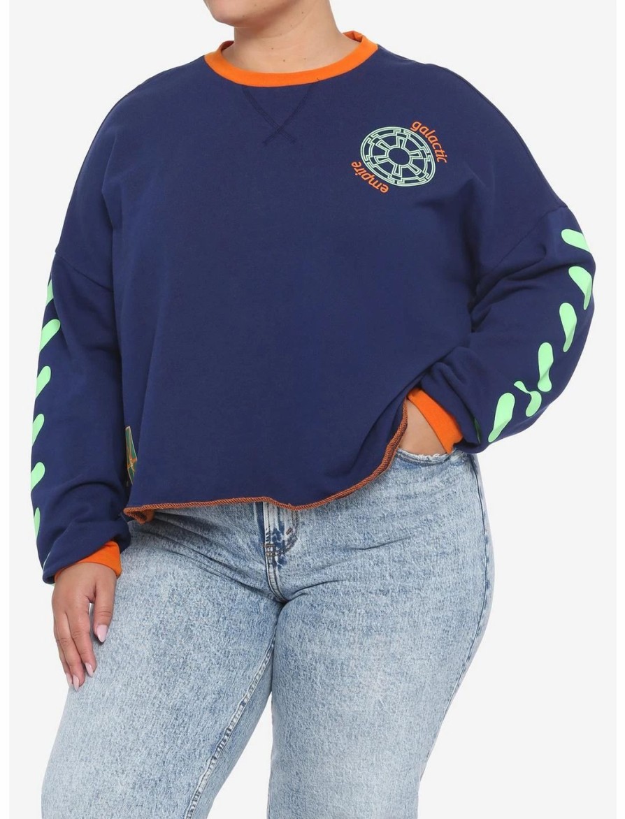 Sweaters And Cardigans * | Hunivers Her Universe Star Wars Galactic Empire Neon Sweatshirt Plus Size Her Universe Exclusive